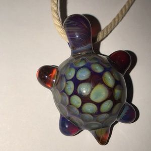 Handmade turtle pendant!
